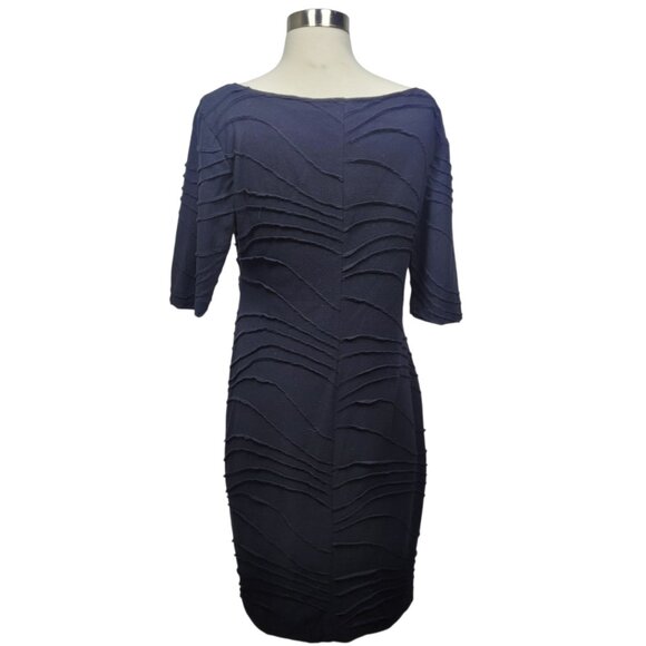 Connected Apparel Black Textured Sheath Dress Size 10 – Cocktail, Evening, Party - Picture 4 of 6